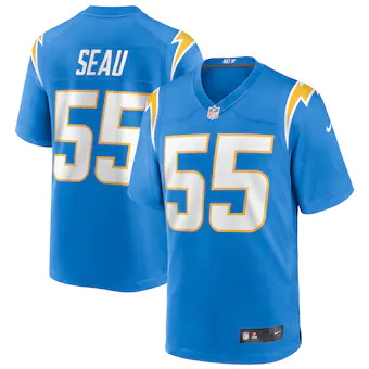 mens nike junior seau powder blue los angeles chargers game